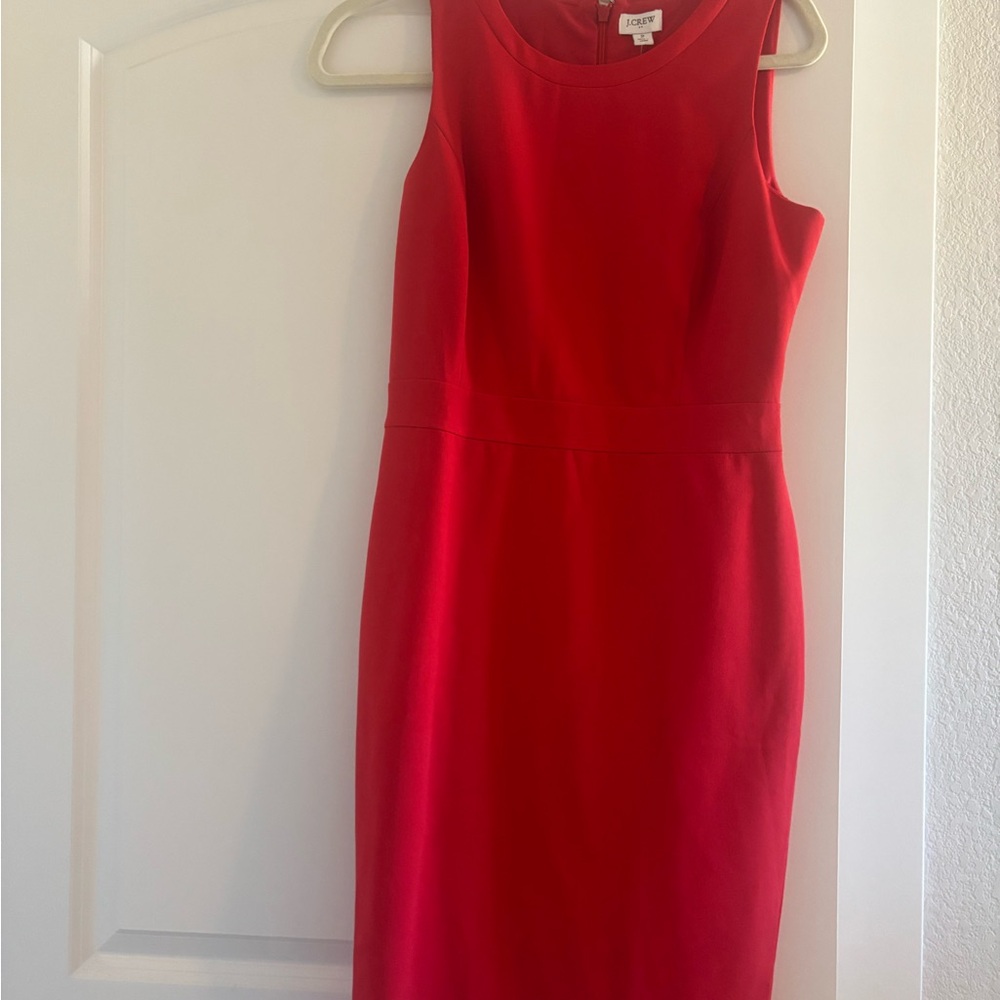 J. Crew Red Midi Dress